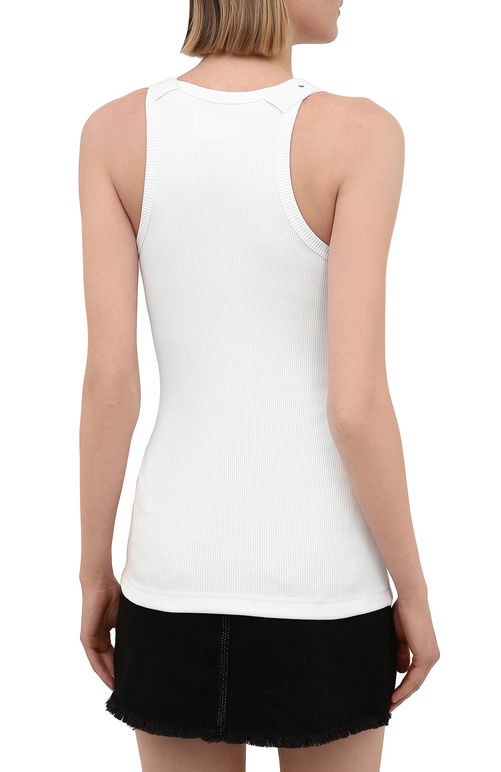 Топ VERSACE JEANS COUTURE белого цвета по цене 22650 руб., арт. D3HWA651-WDP621/10615, фото 4 Топ VERSACE JEANS COUTURE, арт. D3HWA651-WDP621/10615, фото 4