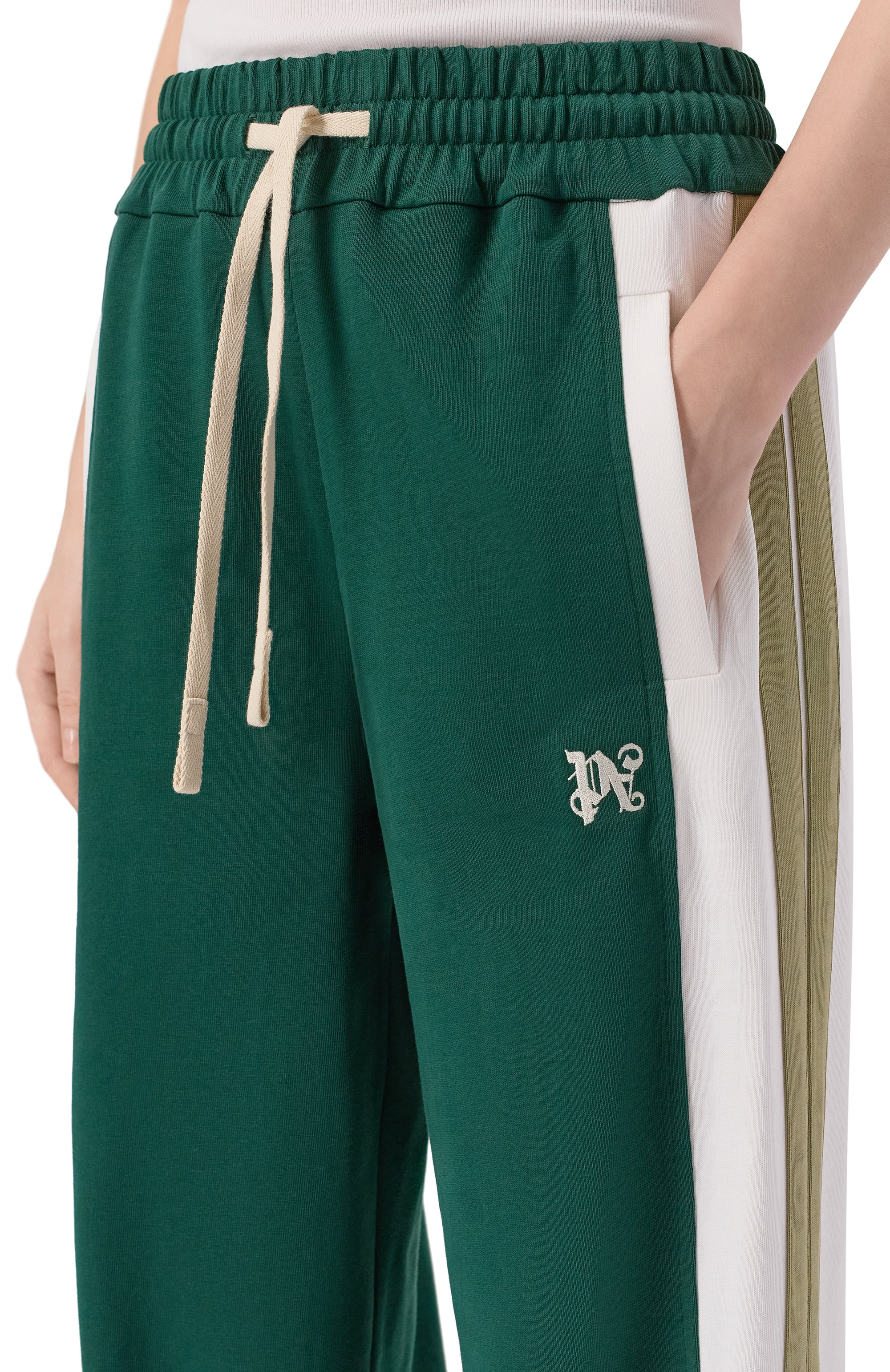 Хлопковые брюки PALM ANGELS, арт. PWCH028F25FAB001, фото 5