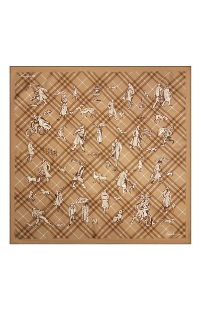 Шелковый платок BURBERRY бежевого цвета по цене 69300 руб., арт. 8131637, фото 4 Шелковый платок BURBERRY, арт. 8131637, фото 4