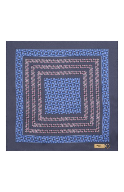 Шелковый платок ZILLI темно-синего цвета по цене 8995 руб., арт. 51600/HANDKERCHIEF, фото 3 Шелковый платок ZILLI, арт. 51600/HANDKERCHIEF, фото 3