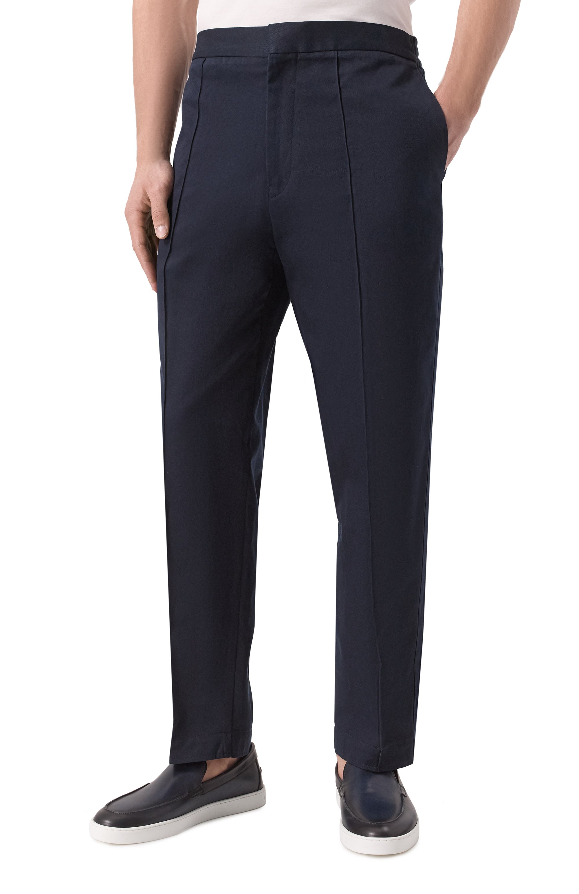 Брюки из хлопка и льна ZEGNA, арт. TT46/UFI31A9, фото 3