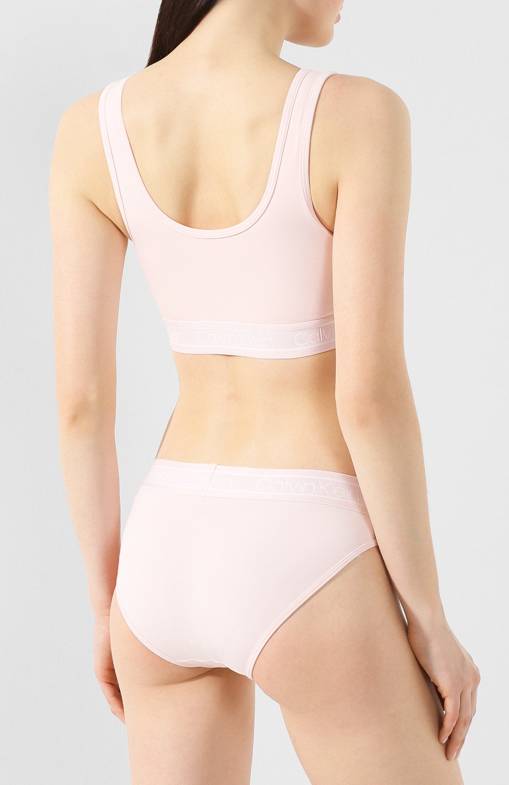 Хлопковый бра-топ CALVIN KLEIN розового цвета по цене 4155 руб., арт. QF5233E, фото 3 Хлопковый бра-топ CALVIN KLEIN, арт. QF5233E, фото 3