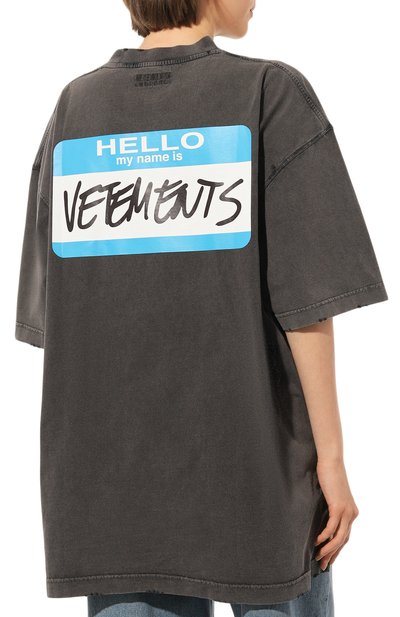 Хлопковая футболка VETEMENTS, арт. UE63TR640B, фото 4