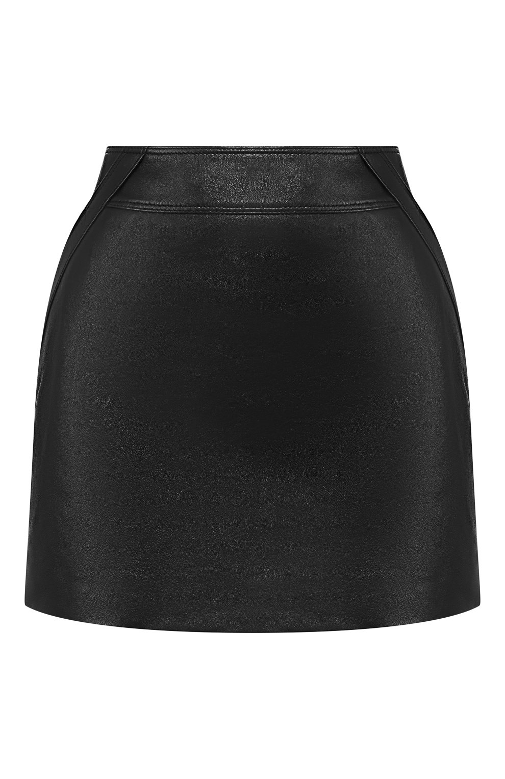 Кожаная юбка SAINT LAURENT черного цвета по цене 195500 руб., арт. 549699/YC2Q0, фото 1 Кожаная юбка SAINT LAURENT, арт. 549699/YC2Q0, фото 1