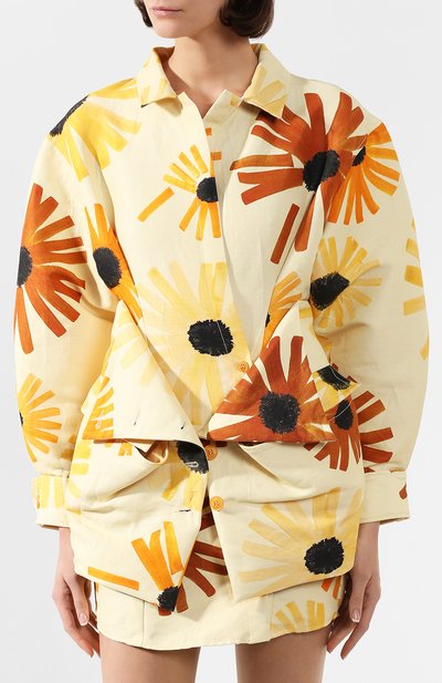 Платье из смеси хлопка и льна JACQUEMUS, арт. 194DR10/67233, фото 3