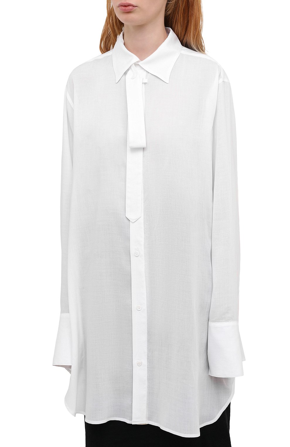 Рубашка YOHJI YAMAMOTO белого цвета по цене 73950 руб., арт. FB-B53-201, фото 3 Рубашка YOHJI YAMAMOTO, арт. FB-B53-201, фото 3