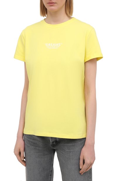 Хлопковая футболка SEVEN LAB желтого цвета по цене 7520 руб., арт. T21-D G01 yellow, фото 3 Хлопковая футболка SEVEN LAB, арт. T21-D G01 yellow, фото 3