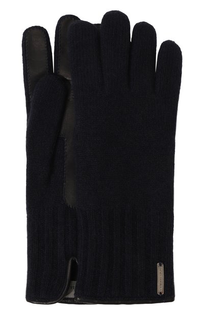 Мужские кашемировые перчатки с кожаной отделкой CORNELIANI, арт. 94Q324-9420576