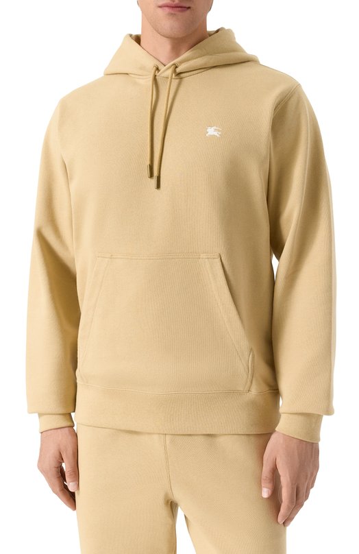 Хлопковое худи Burberry 8110585 Бежевый  8110585 Фото 3