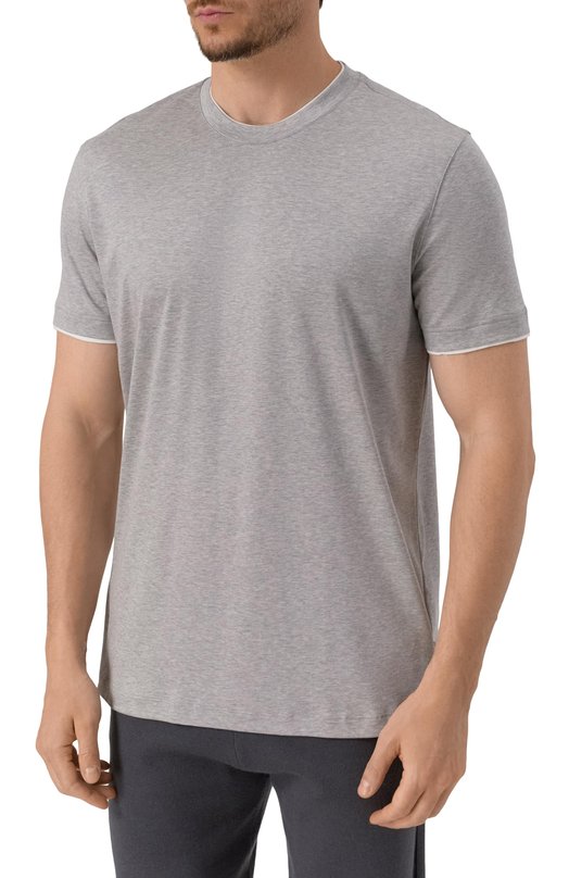 Хлопковая футболка Van Laack VL-PIL0S-F/180031/3XL-6XL Серый  VL-PIL0S-F/180031/3XL-6XL Фото 3