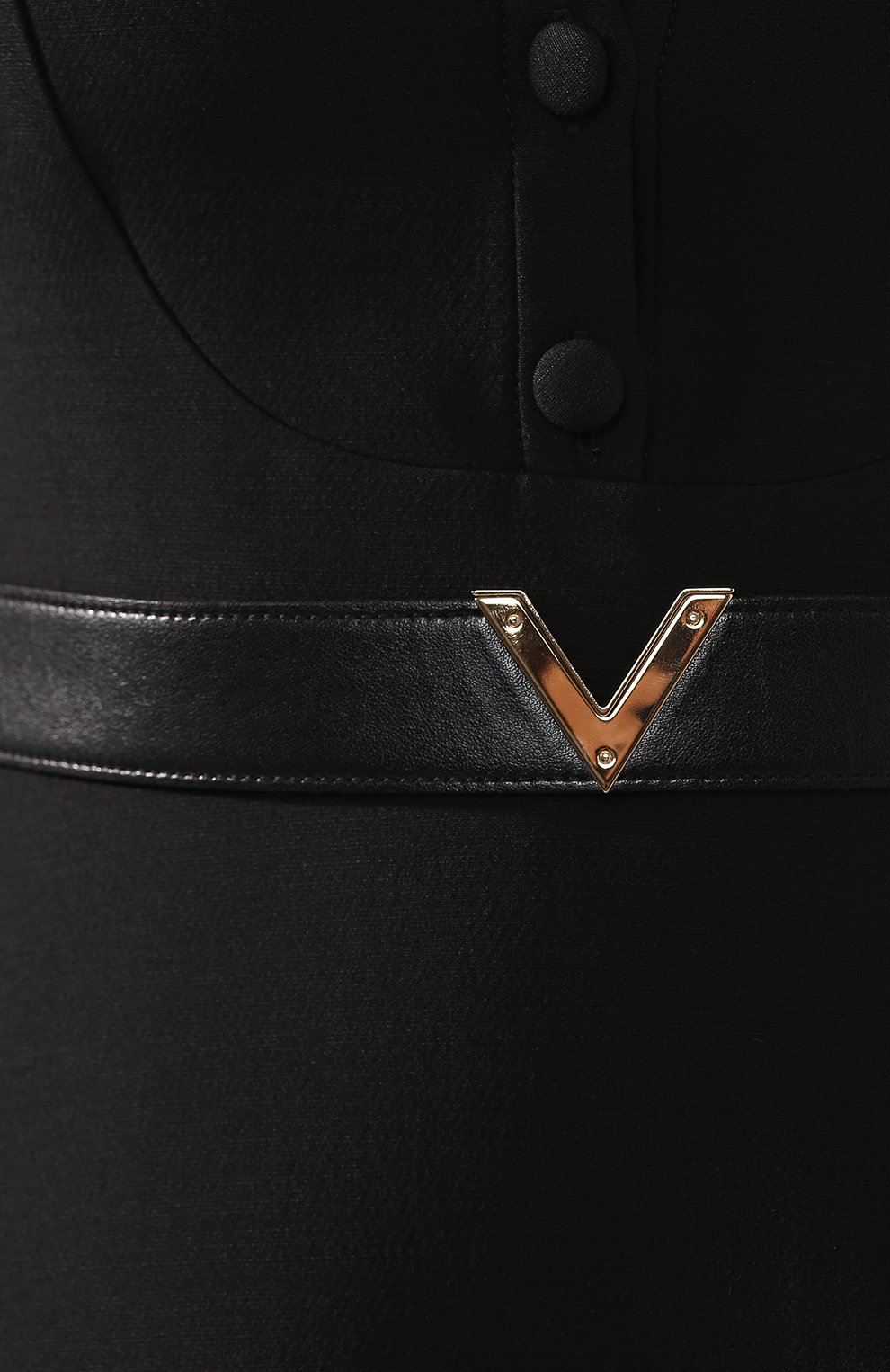Платье из смеси шерсти и шелка VALENTINO черного цвета по цене 299500 руб., арт. RB3VAKY61CF, фото 5 Платье из смеси шерсти и шелка VALENTINO, арт. RB3VAKY61CF, фото 5