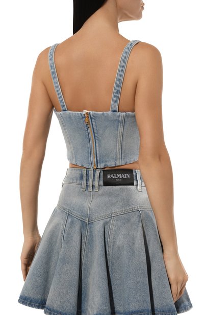 Джинсовый т�оп BALMAIN, арт. DF1AA345/DE53, фото 4