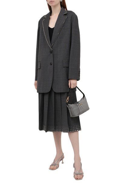 Шерстяная юбка MIU MIU серого цвета по цене 215000 руб., арт. MG1365-1ZV8-F0308, фото 2 Шерстяная юбка MIU MIU, арт. MG1365-1ZV8-F0308, фото 2