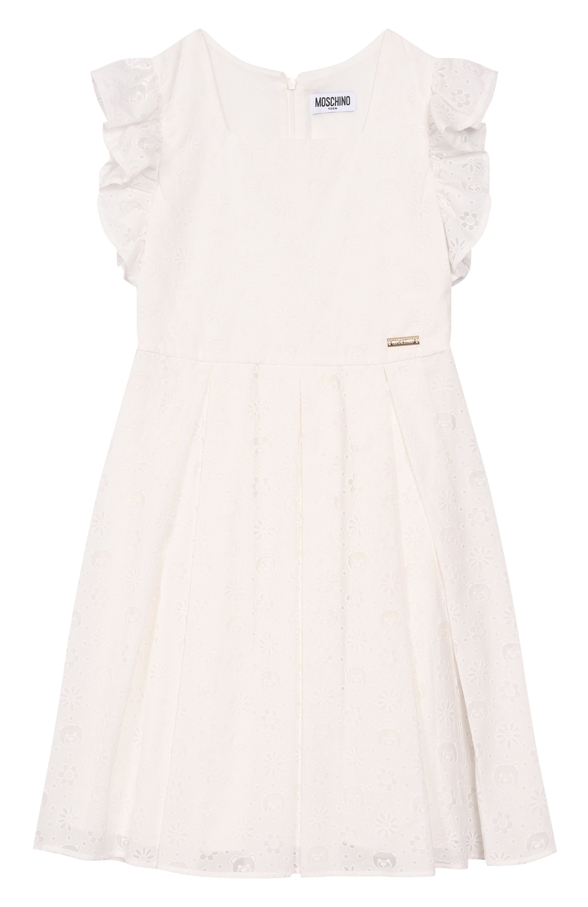 Платье MOSCHINO молочного цвета по цене 32950 руб., арт. HDV0G2/LZB15/10-14, фото 1 Платье MOSCHINO, арт. HDV0G2/LZB15/10-14, фото 1