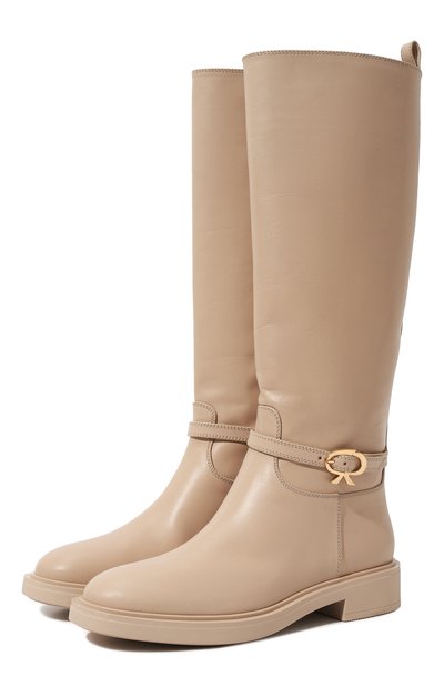 Женские кожаные сапоги ribbon cavalier GIANVITO ROSSI, арт. G80345.20G0M.VIPM0US