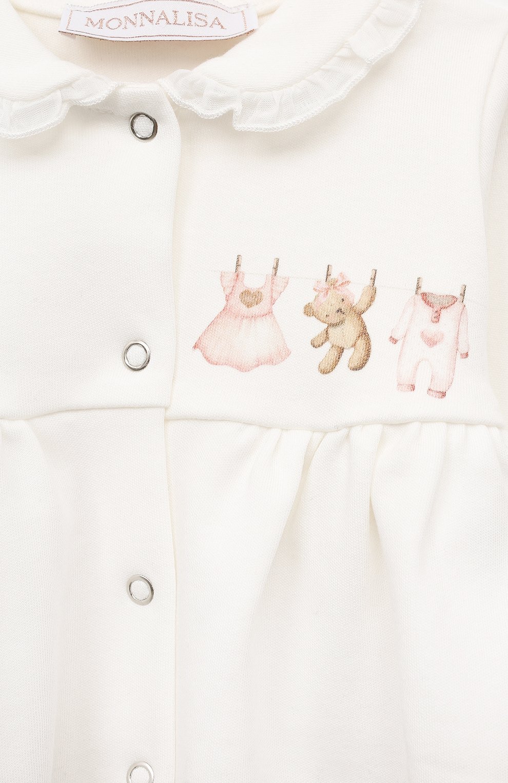 Комплект из распошонки и ползунков MONNALISA белого цвета по цене 17085 руб., арт. 35B507, фото 6 Комплект из распошонки и ползунков MONNALISA, арт. 35B507, фото 6