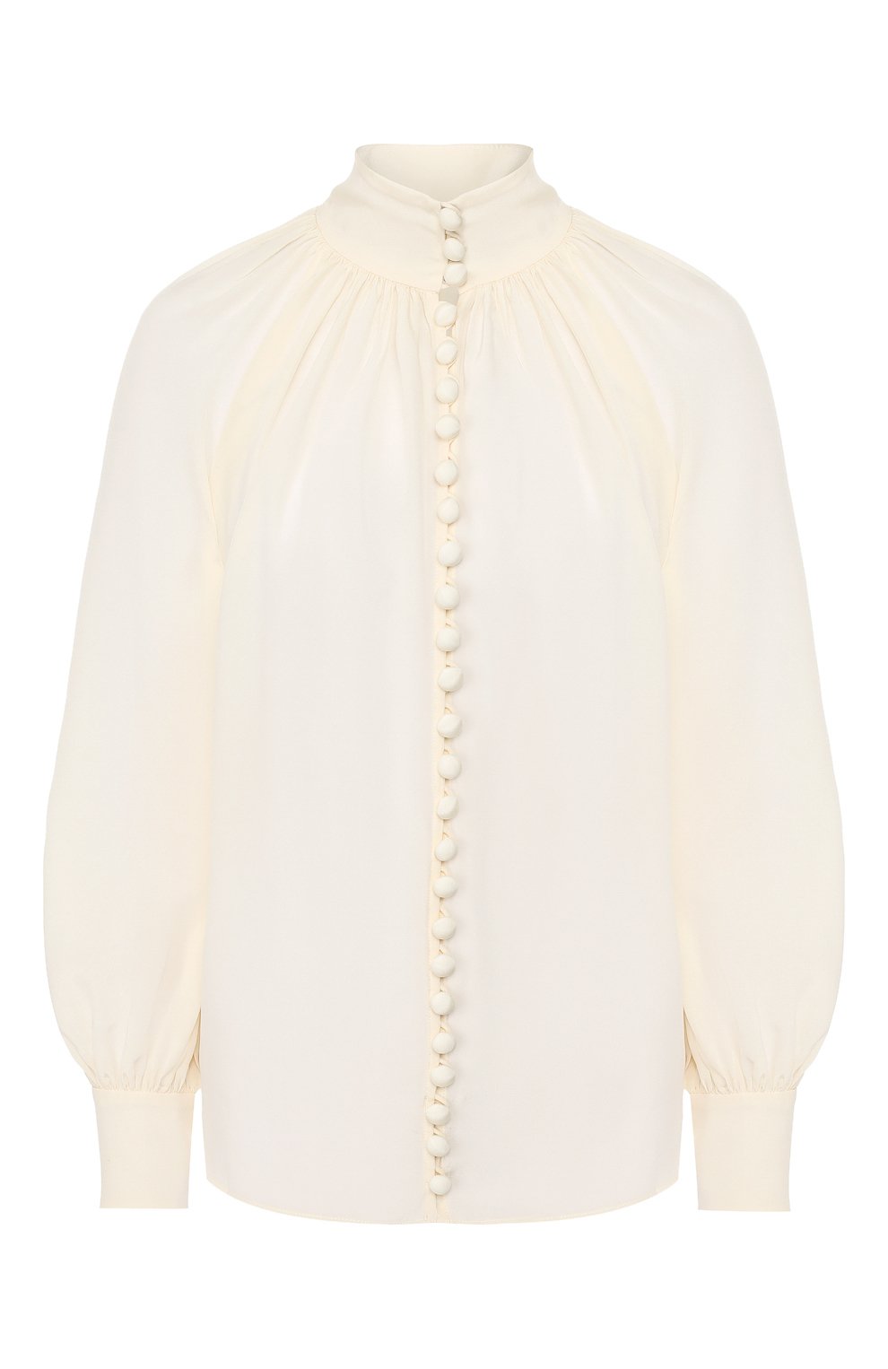 Шелковая блузка ZIMMERMANN белого цвета по цене 49100 руб., арт. 7676TRSUP, фото 1 Шелковая блузка ZIMMERMANN, арт. 7676TRSUP, фото 1
