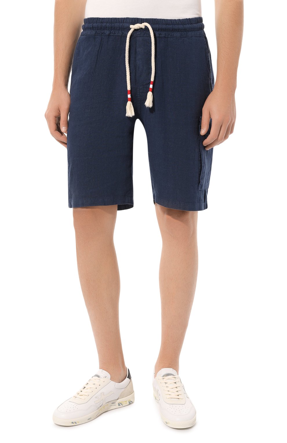 Льняные шорты MC2 SAINT BARTH темно-синего цвета по цене 15800 руб., арт. STBM/MARSEILLE/00194D, фото 3 Льняные шорты MC2 SAINT BARTH, арт. STBM/MARSEILLE/00194D, фото 3
