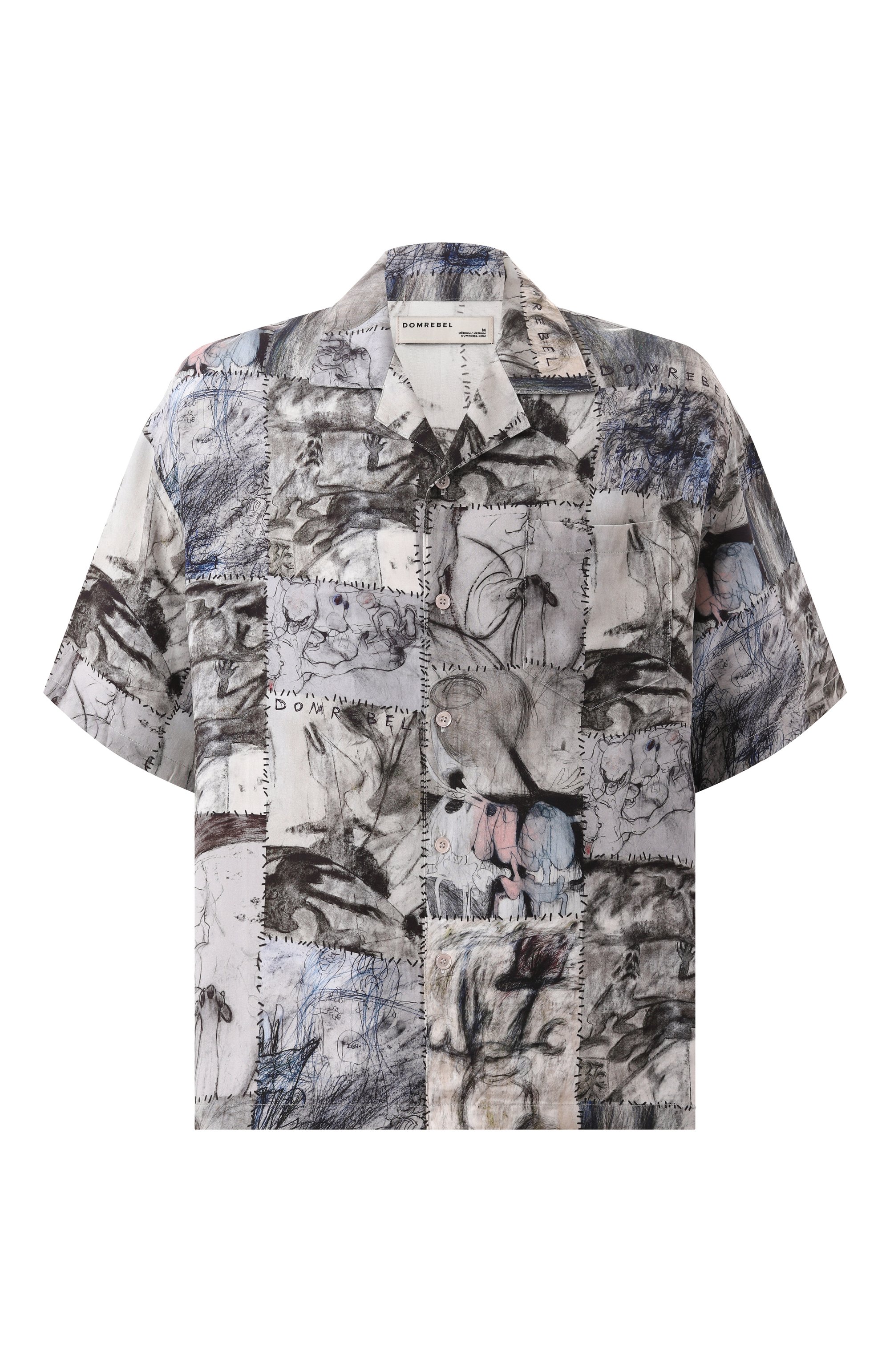 Рубашка из вискозы DOMREBEL, арт. M0NTAGE/CAMP C0LLAR, фото 1