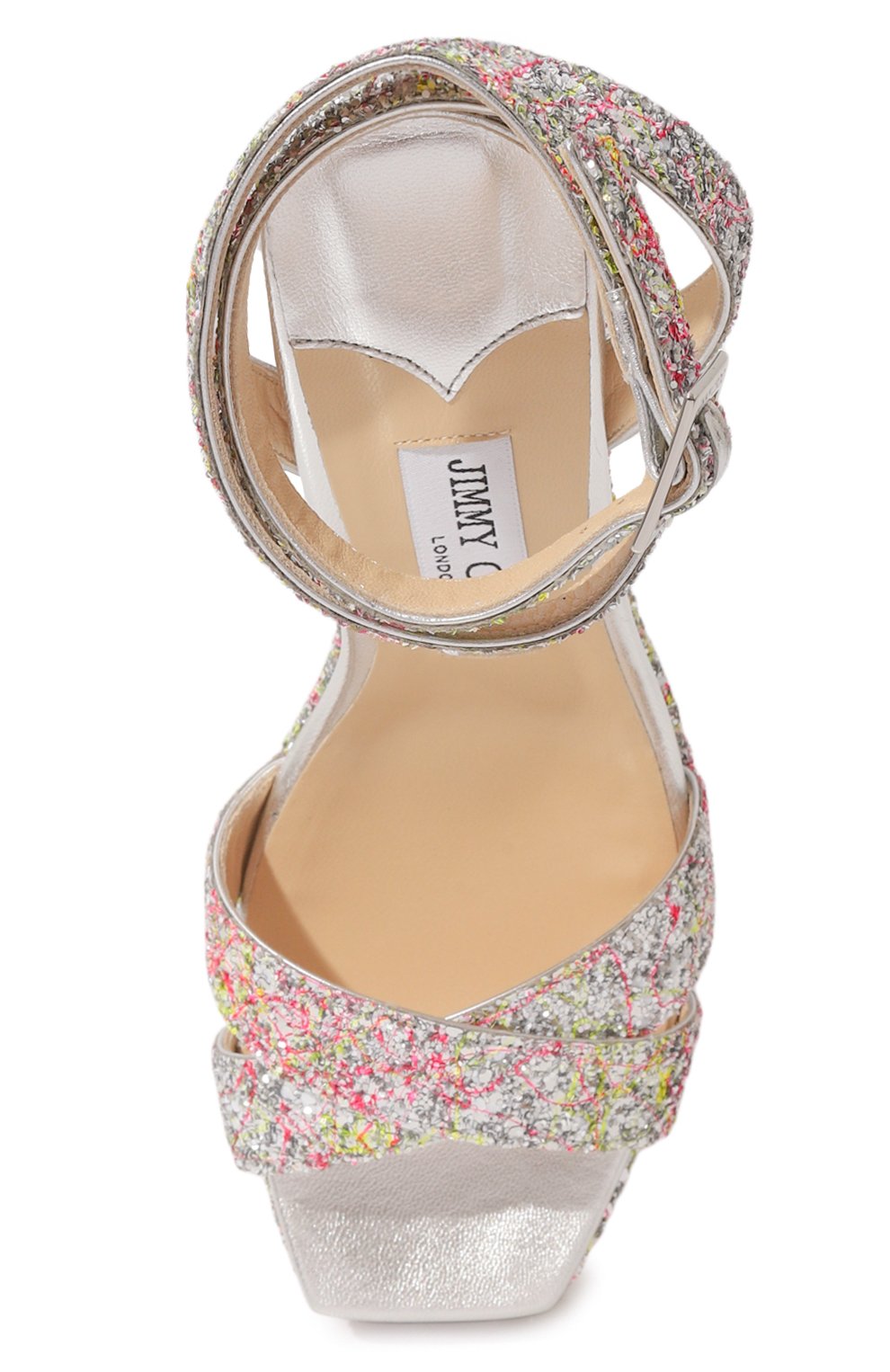 Текстильные босоножки gaia 140 JIMMY CHOO, арт. GAIA 140/AKW, фото 6