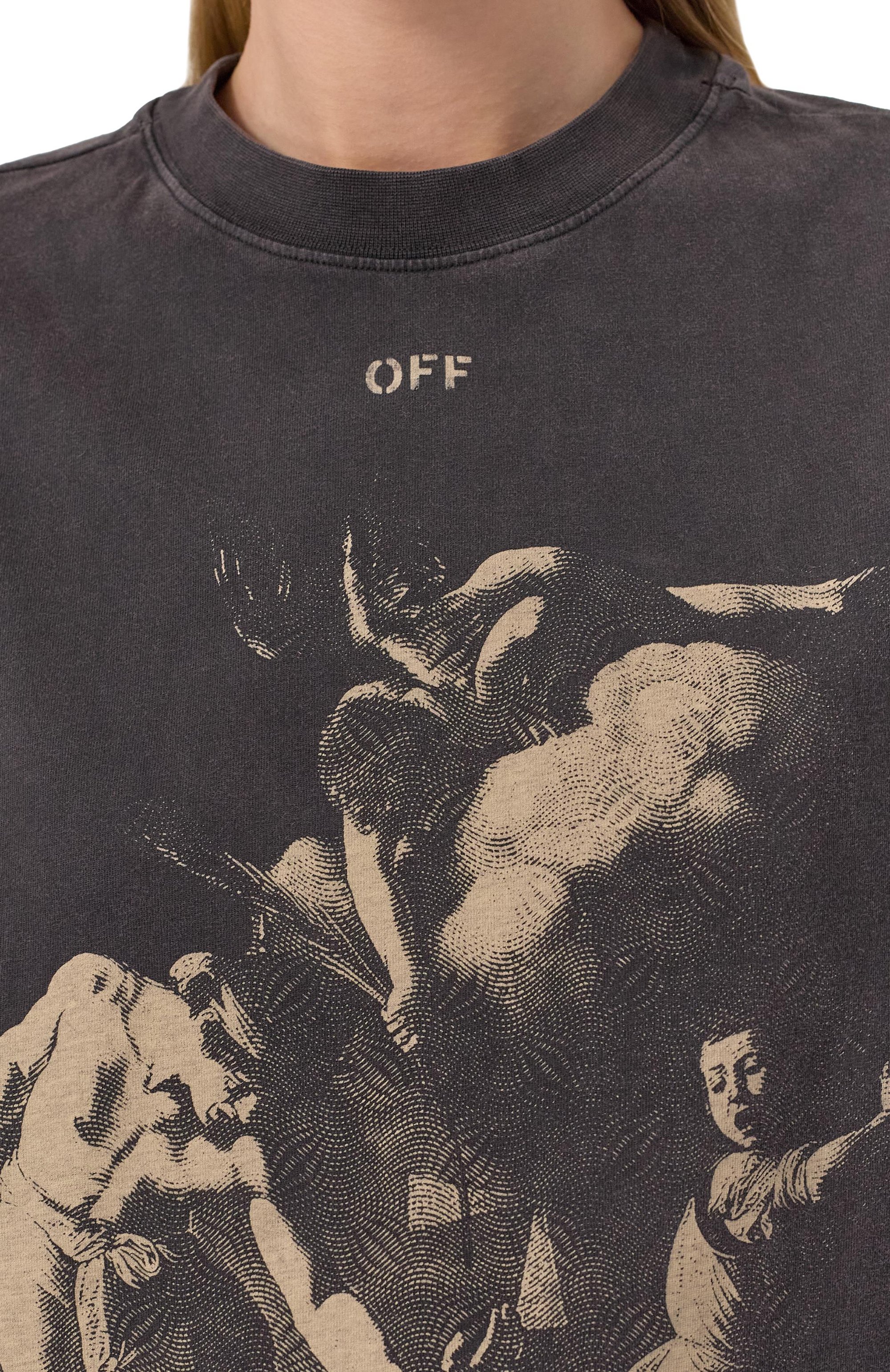 Хлопковая футболка OFF-WHITE, арт. 0WAA089S25JER00A070B, фото 5