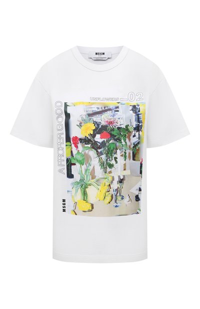 Женская хлопковая футболка MSGM, арт. 3142MDM183 217798