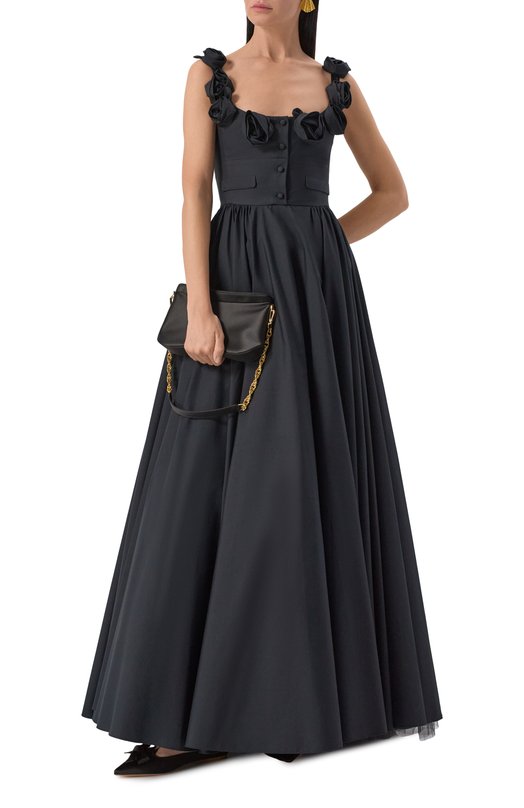 Хлопковое платье Giambattista Valli 25SSSVTE5096/40P0P Чёрный  25SSSVTE5096/40P0P Фото 2