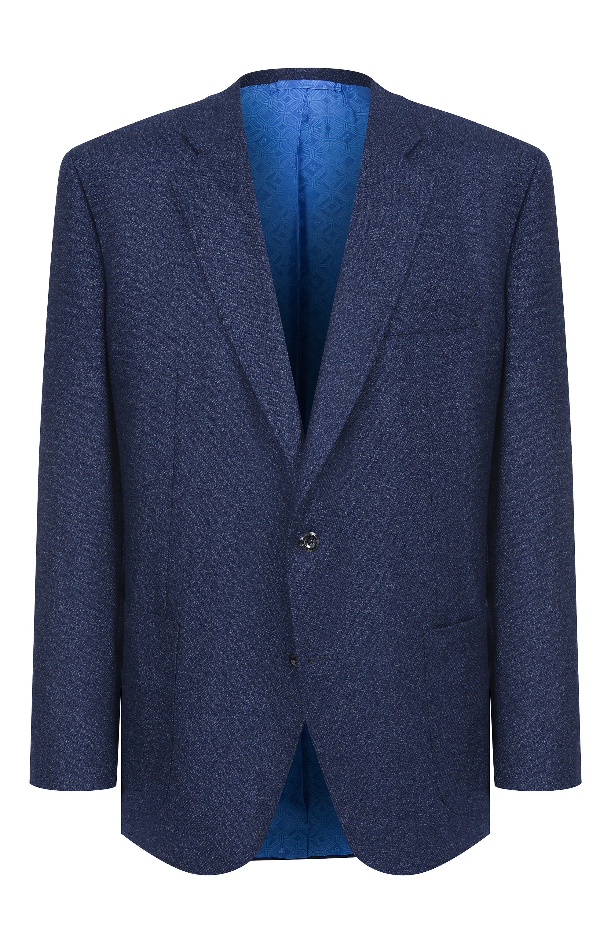 Шерстяной пиджак STEFANO RICCI темно-синего цвета по цене 857500 руб., арт. S1RF4322T0/WK002T/60, фото 1 Шерстяной пиджак STEFANO RICCI, арт. S1RF4322T0/WK002T/60, фото 1