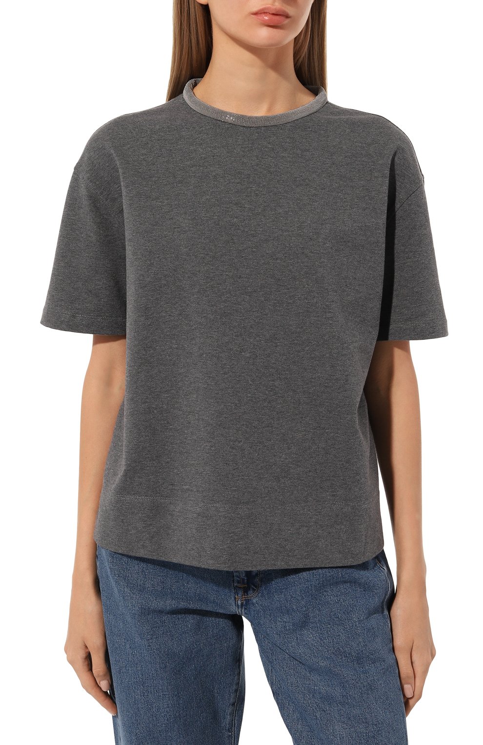 Хлопковая футболка BRUNELLO CUCINELLI, арт. MH827BP159, фото 3