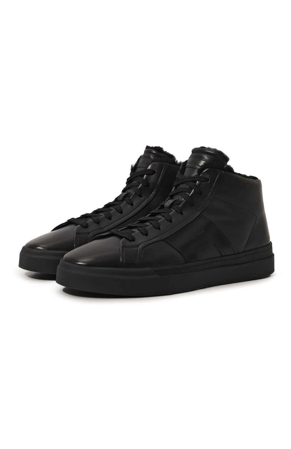 Кожаные кеды gloria SANTONI, арт. MBGG220250CNPG0N, фото 1