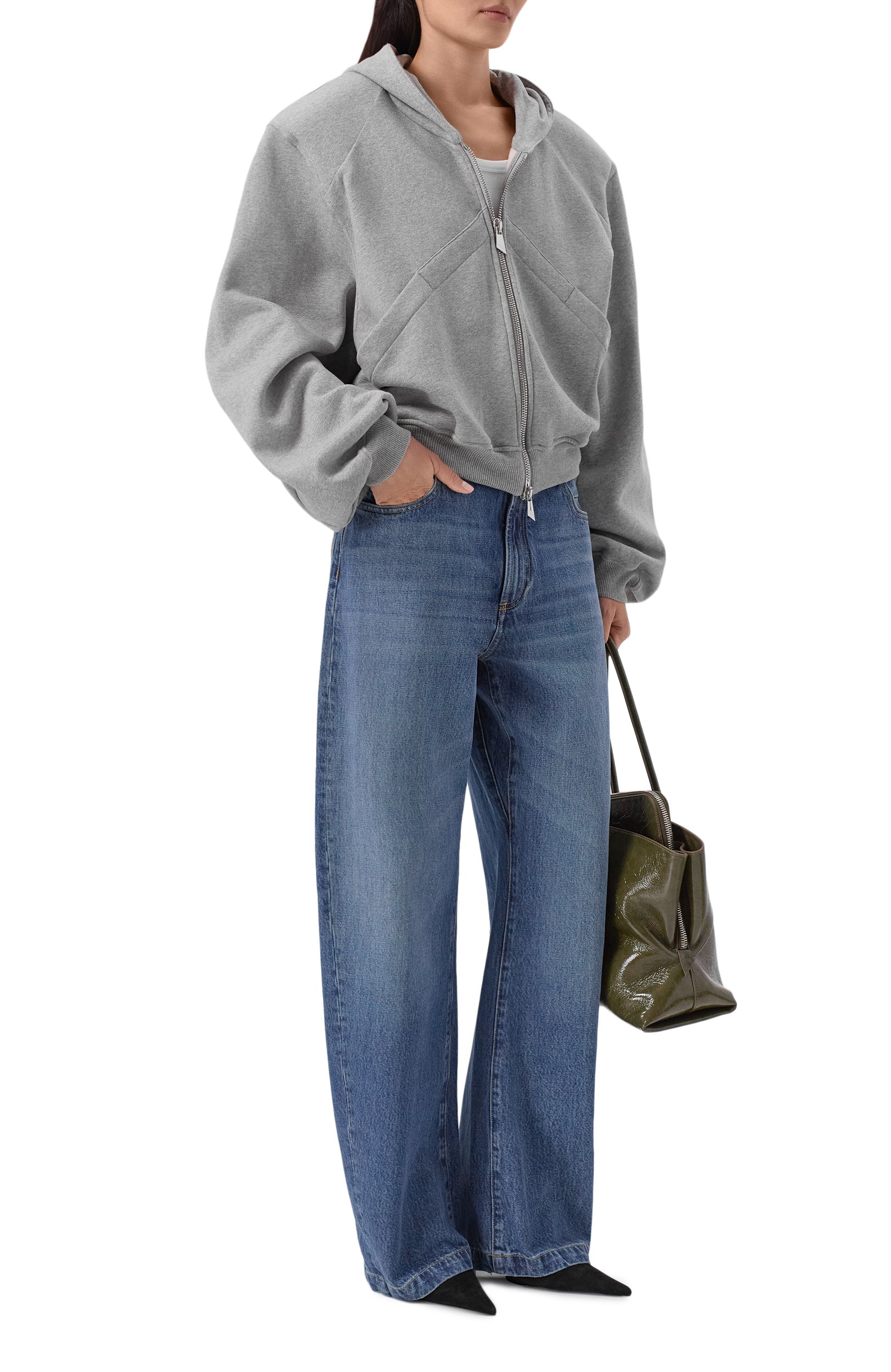 Джинсы THE ATTICO синего цвета по цене 84450 руб., арт. 261WCP00321/DDD122AA, фото 2 Джинсы THE ATTICO, арт. 261WCP00321/DDD122AA, фото 2