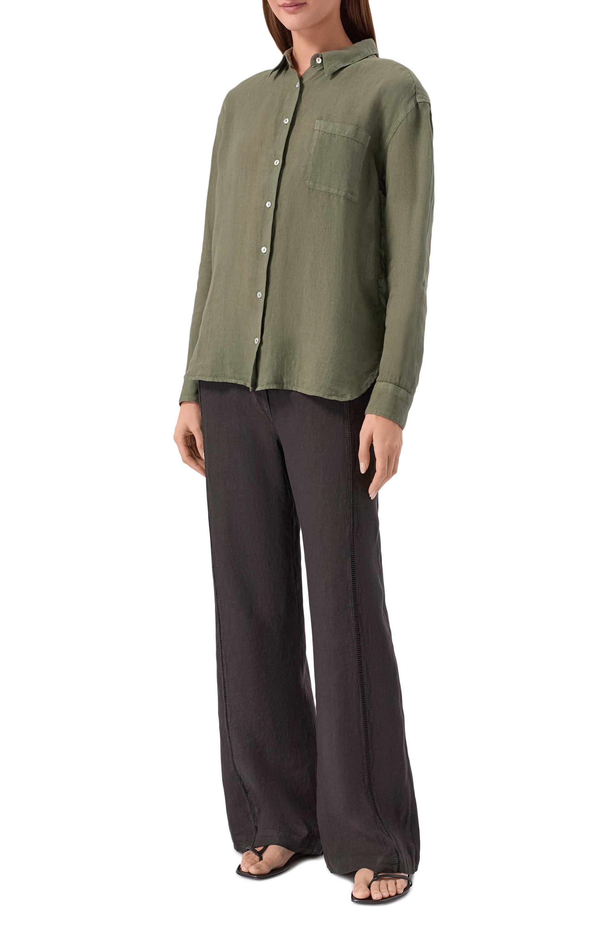 Льняные брюки 120% LINO, арт. 33ALIW29RC/000F753, фото 2