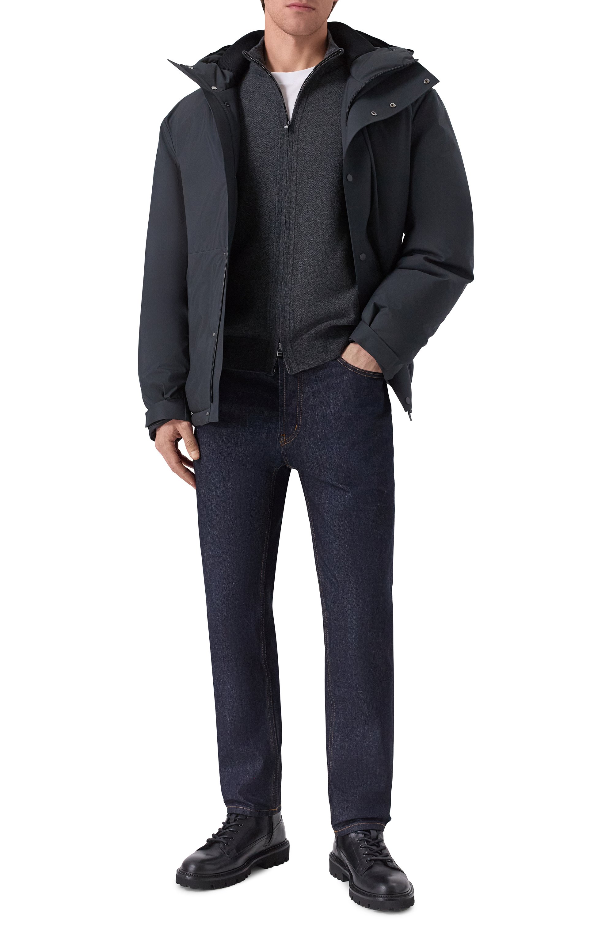 Кардиган из шерсти и хлопка BOSS, арт. 50549950, фото 2