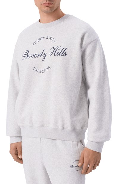 Хлопковый свитшот SPORTY AND RICH, арт. ST09876257GY03, фото 3