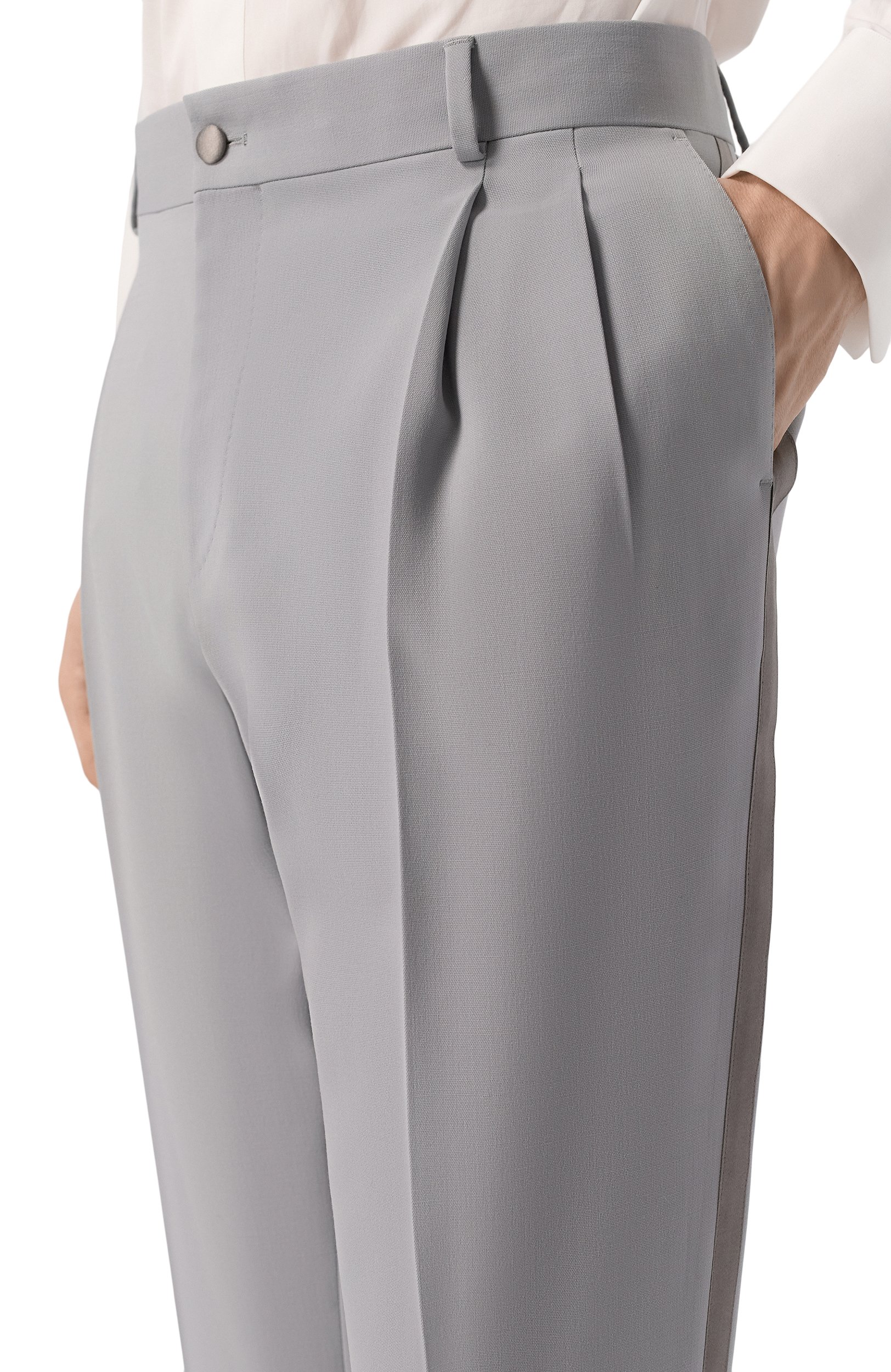 Брюки из шерсти и шелка DOLCE & GABBANA, арт. GP0F2T/FUBG3, фото 5