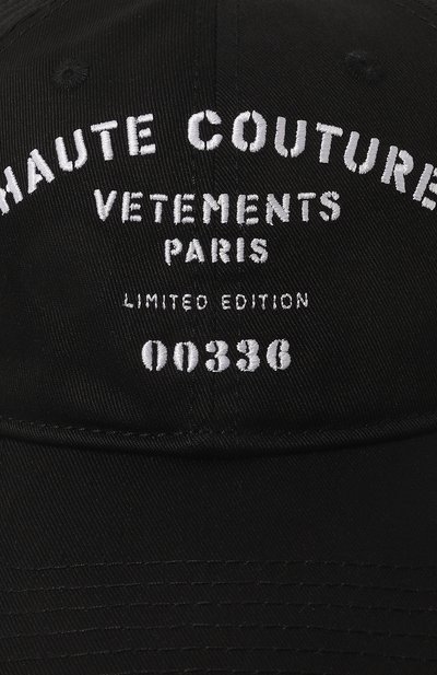 Хлопковая бейсболка VETEMENTS, арт. UE63CA200B, фото 5