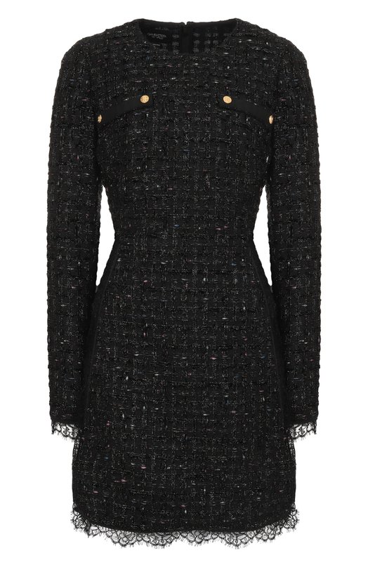 Твидовое платье Giambattista Valli 25FWPVCA5048/24LIN Чёрный 25FWPVCA5048/24LIN