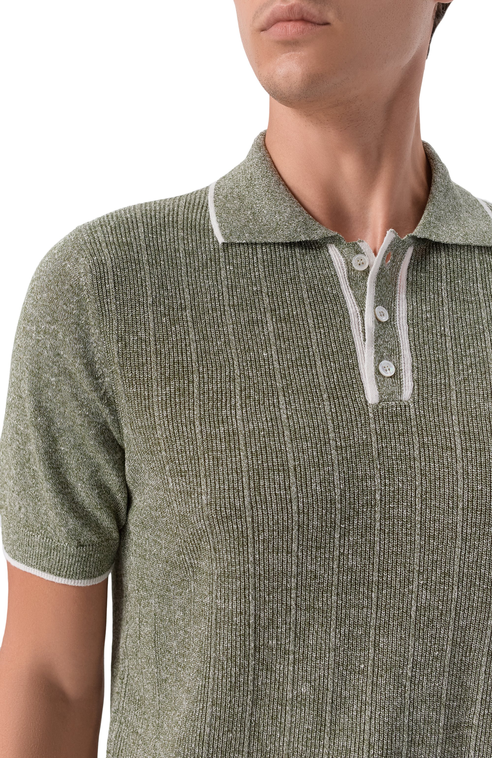 Поло изо льна и хлопка FEDELI, арт. MU005870/IRLANDA BIC, фото 5