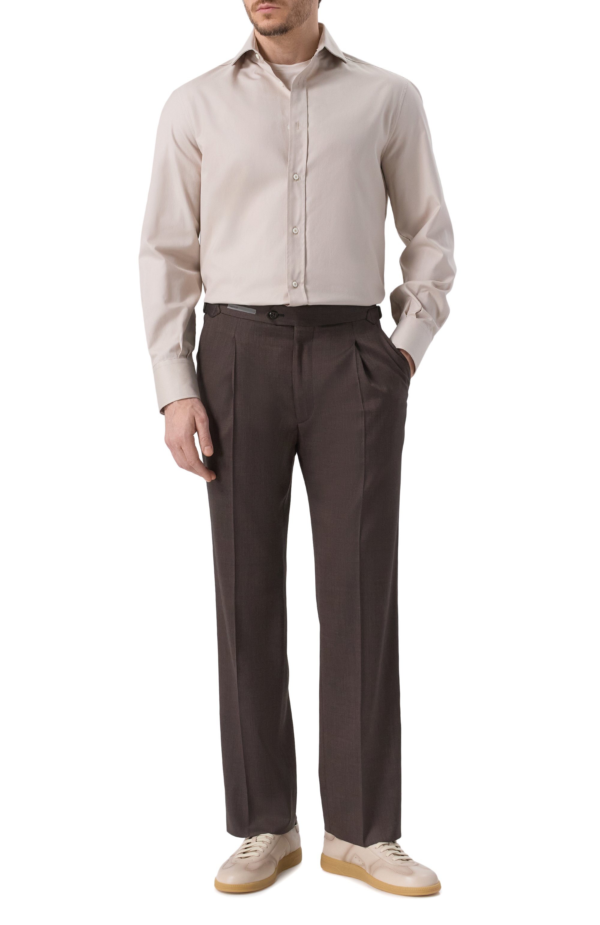 Хлопковая рубашка BRUNELLO CUCINELLI, арт. MW6040028, фото 2