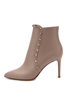 Же�нские кожаные ботильоны rockstud VALENTINO бежевого цвета, арт. SW0S0I62/VXS | Фото 3 (Каблук высота: Высокий; Материал внутренний: Натуральная кожа; Материал сплава: Проставлено, Проверено; Материал утеплителя: Без утеплителя; Каблук тип: Шпилька; Статус проверки: Проверено, Проверена категория; Подошва: Плоская; Драгоценные камни: Проставлено; Длина стельки: 23,3, 23,6, 24,0, 24,3, 24,6, 25,0, 25,3, 25,6, 26,0, 26,3, 26,6)