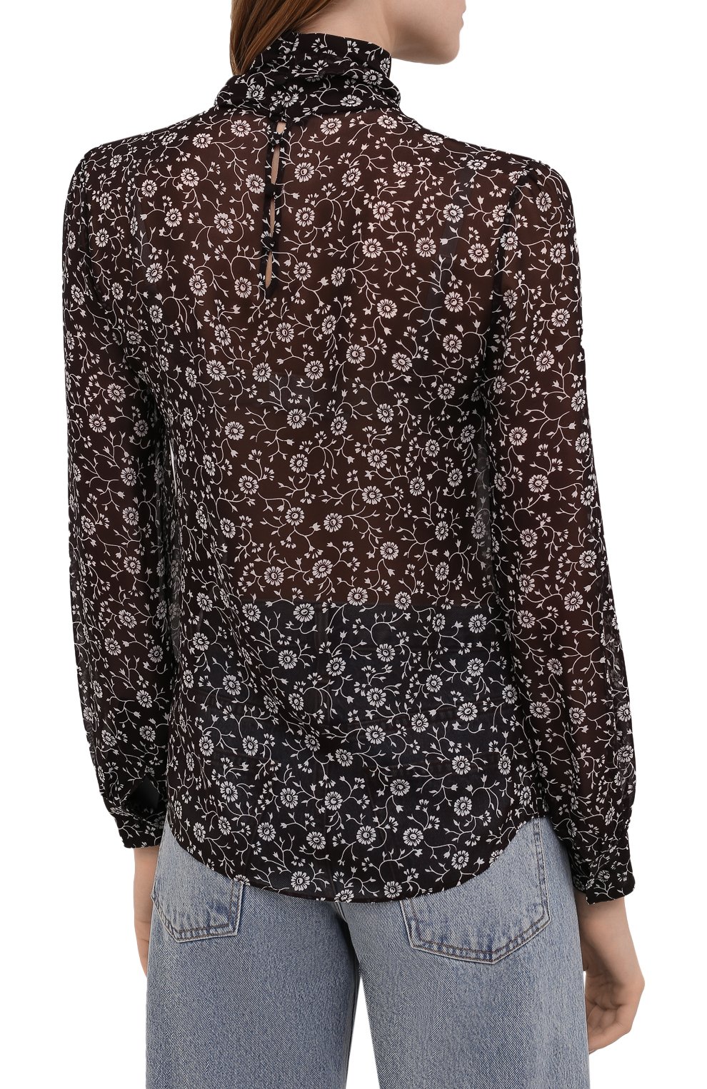 Шелковая блузка SAINT LAURENT, арт. 660870/Y5D08, фото 4