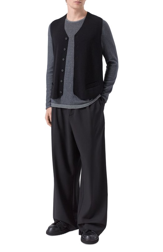 Шерстяной жилет Hannes Roether GI16LET.130 Чёрный  GI16LET.130 Фото 2