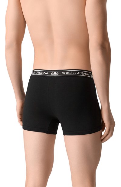 Хлопковые боксеры DOLCE & GABBANA черного цвета по цене 8420 руб., арт. M4F47J/0N0DA, фото 3 Хлопковые боксеры DOLCE & GABBANA, арт. M4F47J/0N0DA, фото 3