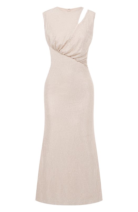 Платье с отделкой стразами self-portrait SC25030MCH Кремовый SC25030MCH