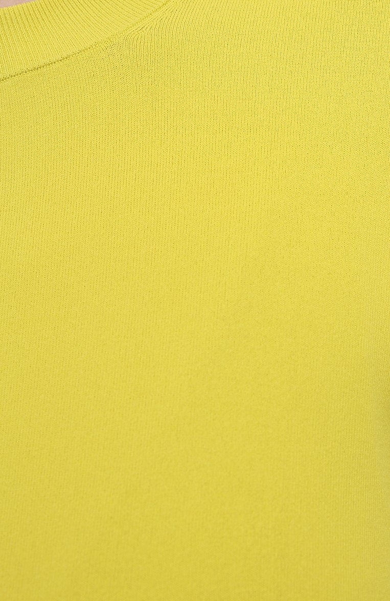 Женский пуловер из вискозы BOTTEGA VENETA желтого цвета, арт. 647547/VKJK0 | Фото 5 (Рукава: Длинные; Региональные ограничения белый список (Axapta Mercury): Не проставлено, RU; Материал внешний: Синтетический материал, Вискоза; Длина (для топов): Стандартные; Материал сплава: Проставлено; Женское Кросс-КТ: Пуловер-одежда; Драгоценные камни: Проставлено; Стили: Минимализм)