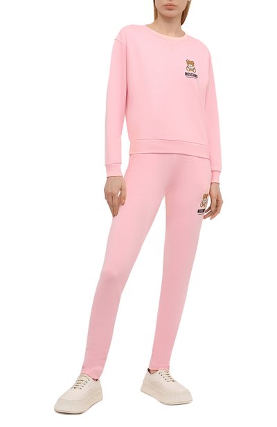 Хлопковый свитшот MOSCHINO розового цвета по цене 23400 руб., арт. A1713/9020, фото 2 Хлопковый свитшот MOSCHINO, арт. A1713/9020, фото 2