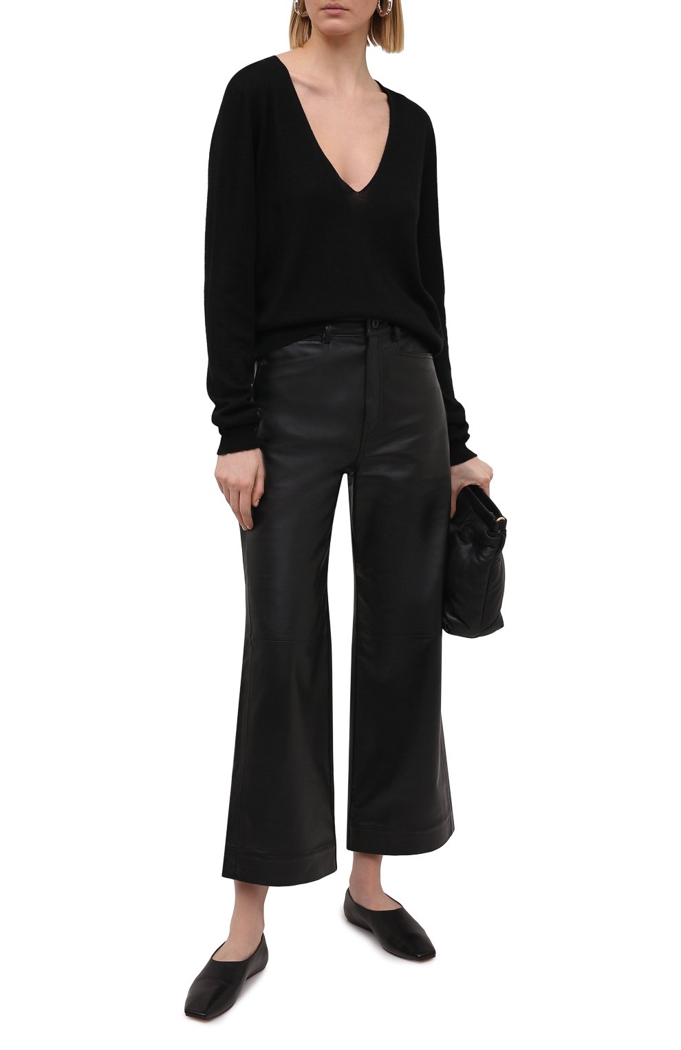 Кашемировый пуловер RICK OWENS черного цвета по цене 67700 руб., арт. RP21S3623/WS, фото 2 Кашемировый пуловер RICK OWENS, арт. RP21S3623/WS, фото 2