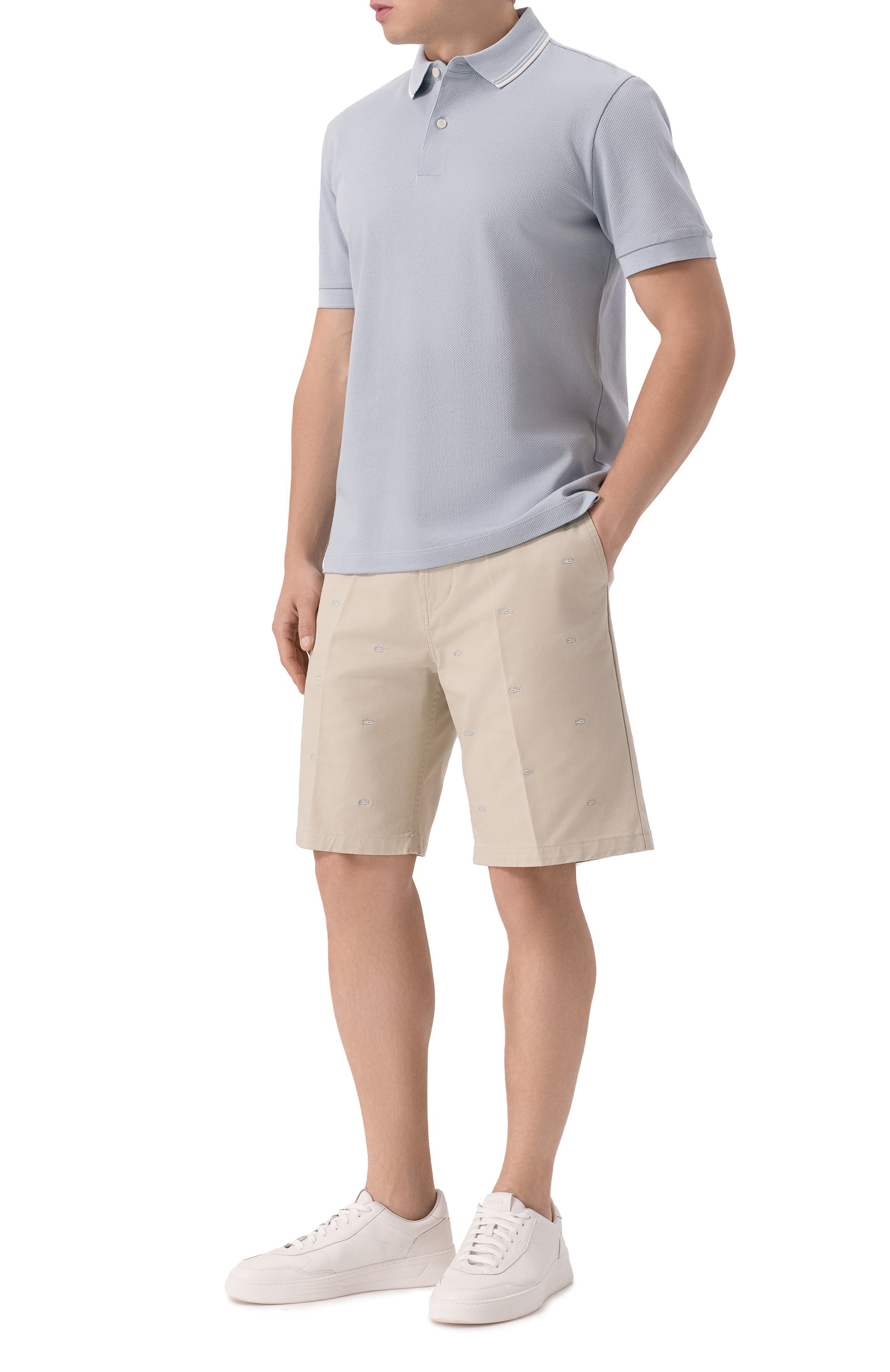 Хлопковые шорты BOSS ORANGE, арт. 50539161, фото 2