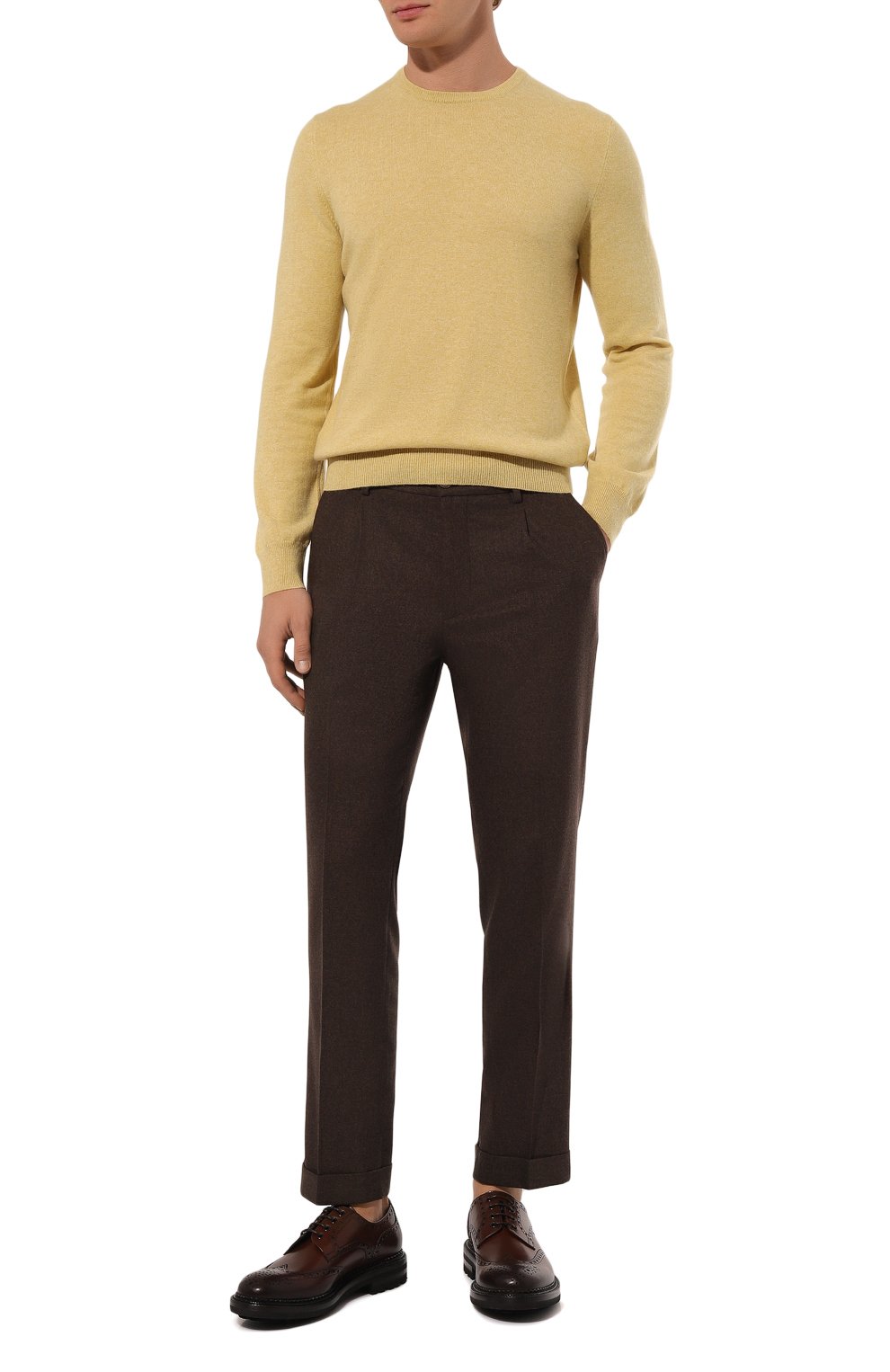 Шерстяные брюки GRAN SASSO коричневого цвета по цене 44600 руб., арт. 76115/51306, фото 2 Шерстяные брюки GRAN SASSO, арт. 76115/51306, фото 2