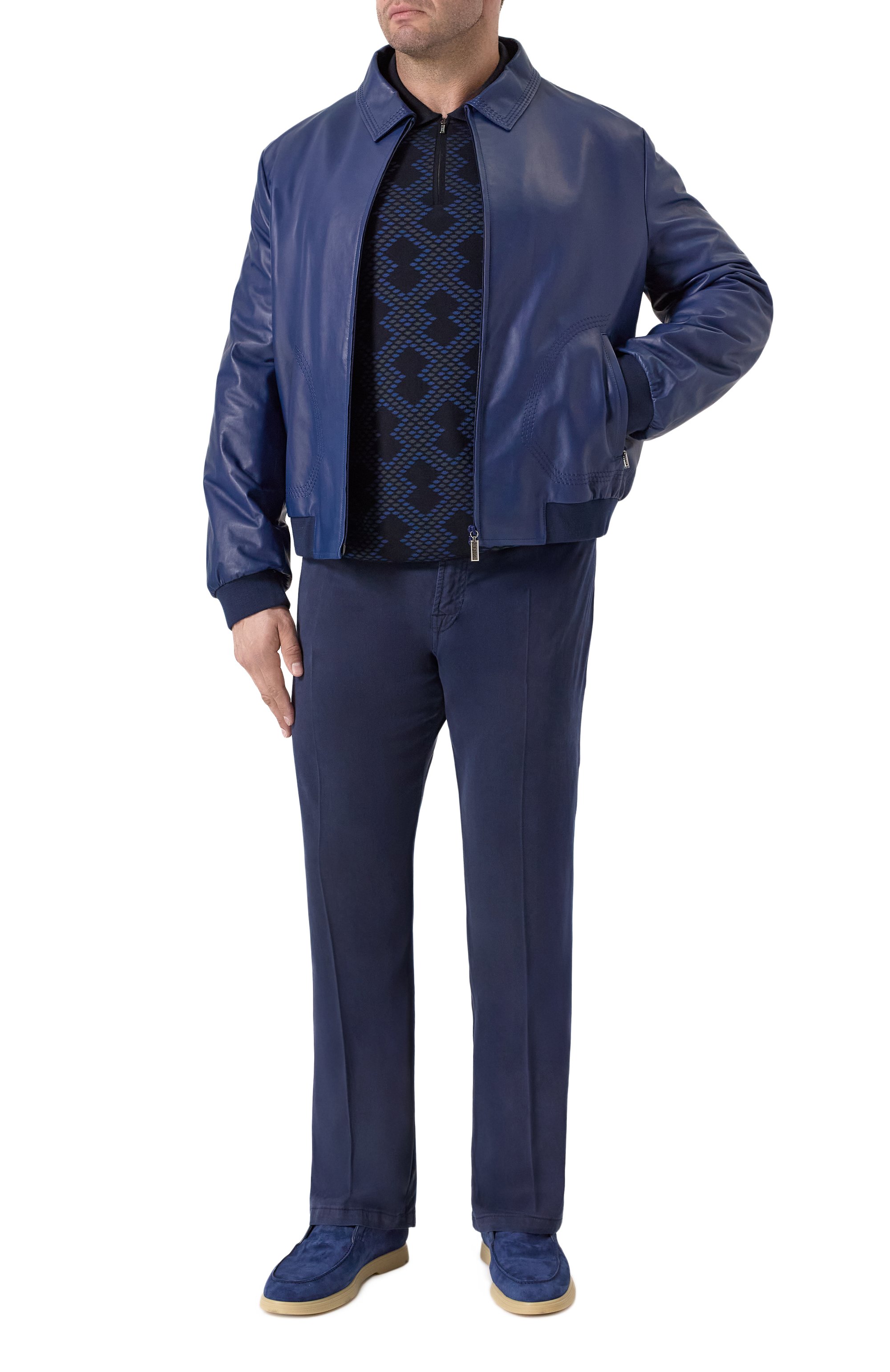 Кожаный бомбер ZILLI, арт. A0RYH1M1005VTSU00/62+, фото 2